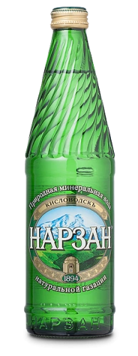Вода минеральная питьевая "Нарзан" природной газации 0,5 л стекло