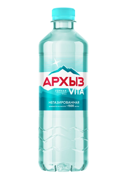 Вода минеральная природная столовая питьевая "Архыз Vita" 0,5 л негазированная ПЭТ